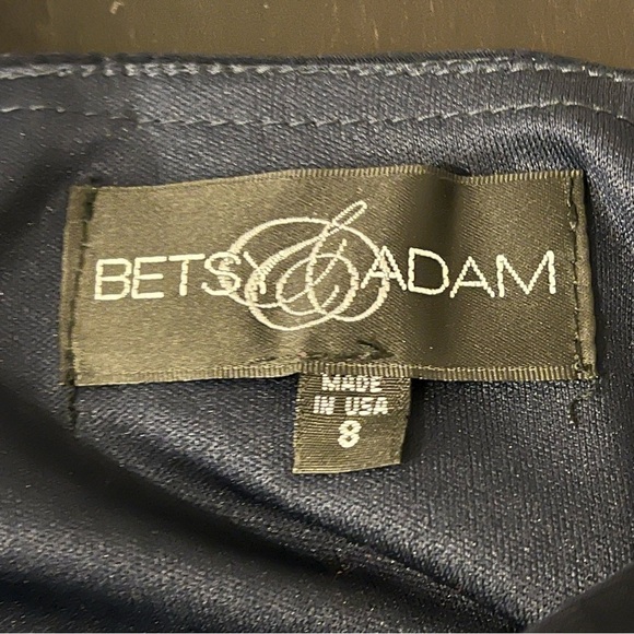 Betsy Adam elegant batwing tunic dress w rhinestones embelishment, stretchy sz 8 - Picture 3 of 12